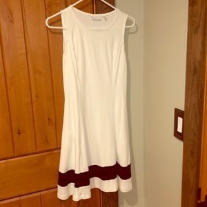 Short white dress with black accent
